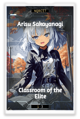 Arisu Sakayanagi from Classroom of the Elite, sketched