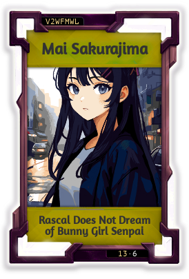 Mai Sakurajima from Rascal Does Not Dream of Bunny Girl Senpai, sketched